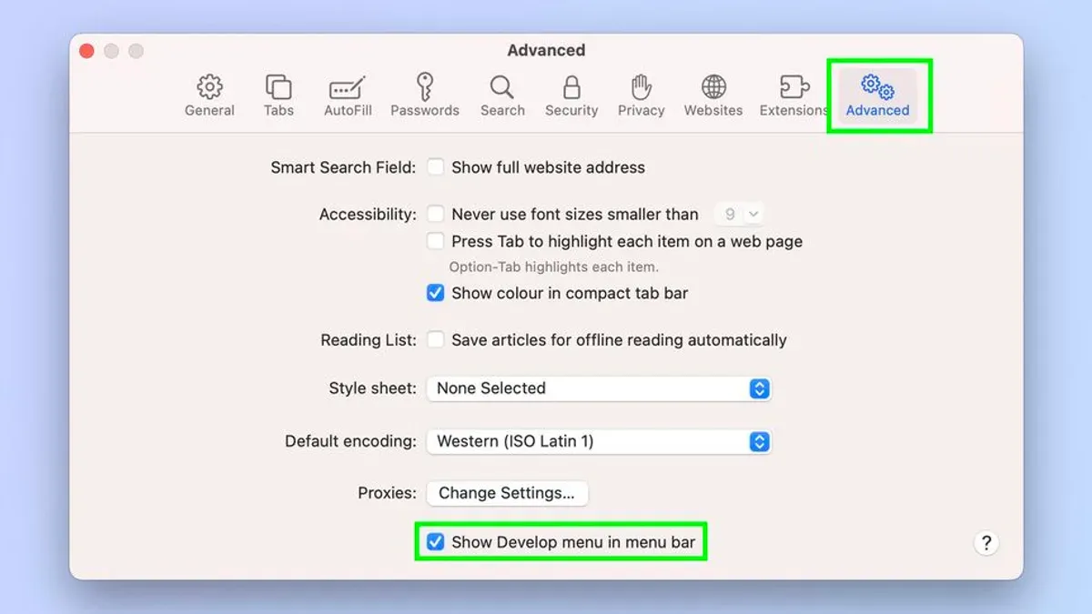 MacBook screen displaying how to inspect element in Safari with web inspector tools visible