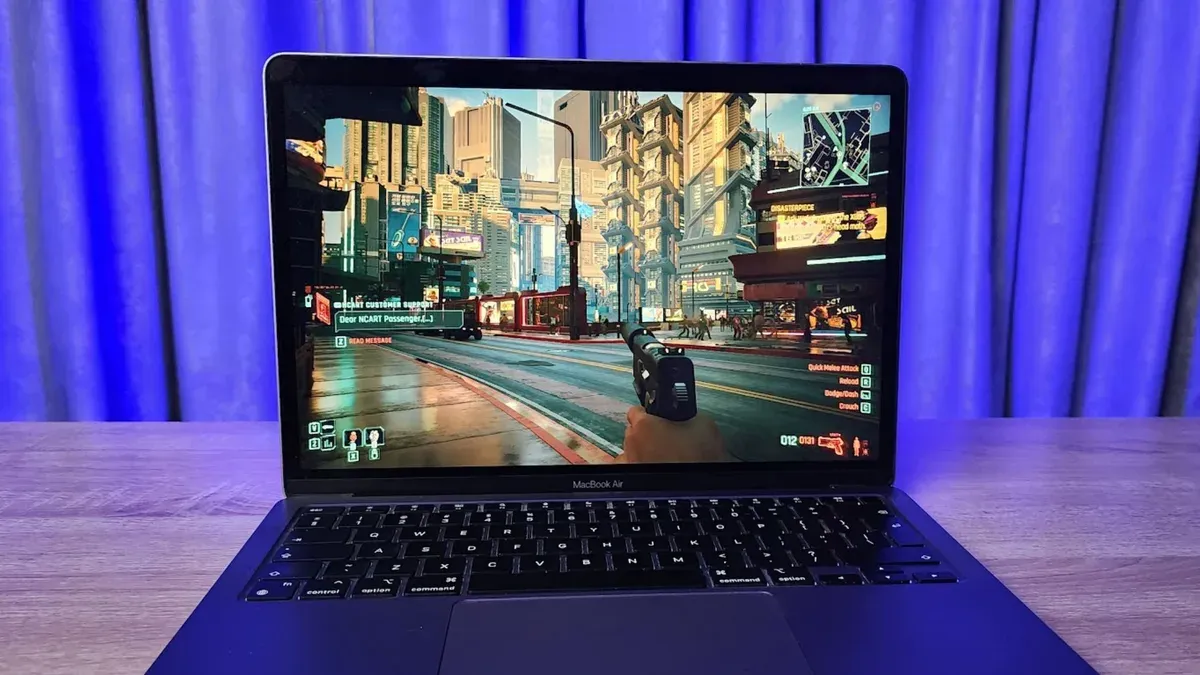 MacBook Air M3 running Cyberpunk 2077 gaming performance in 2026