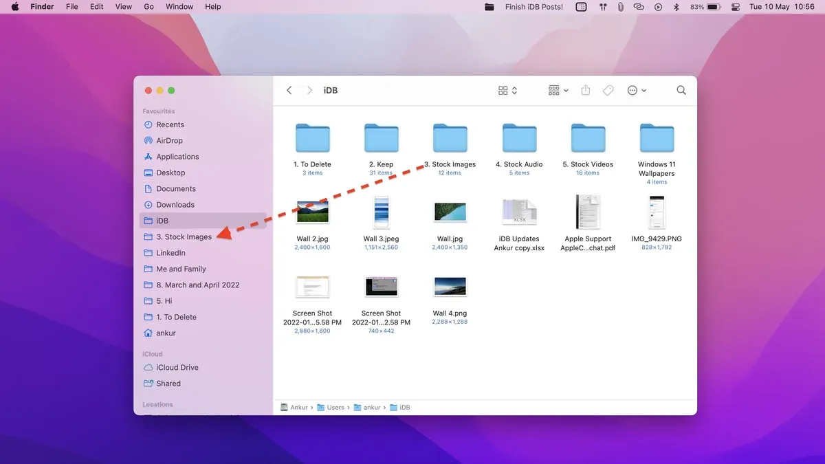 Finder sidebar with pinned folders showing how to pin a folder to the sidebar in Finder