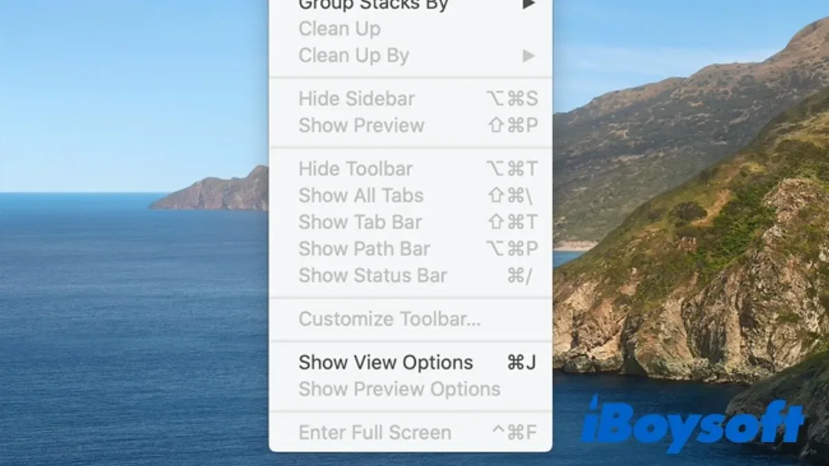 Mac desktop showing how to use Desktop Stacks in Finder to organize files visually