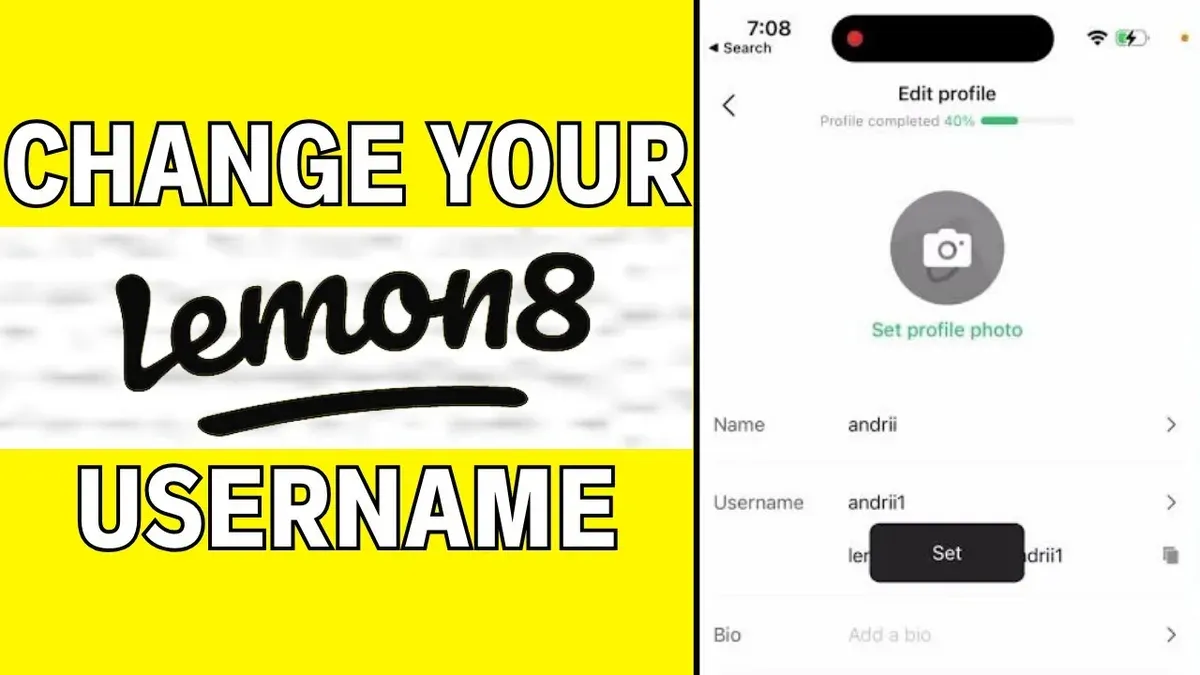 User changing Lemon8 password on smartphone app for better account security