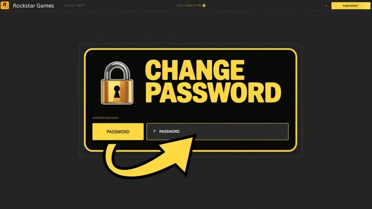 User changing Rockstar Games password on laptop with secure login screen