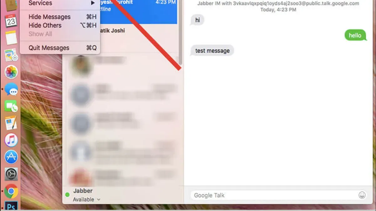 How to delete all messages in Messages on Mac displayed on MacBook screen