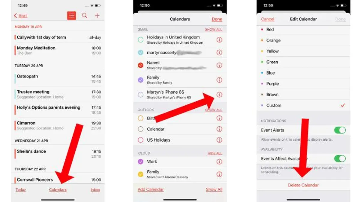 How to delete calendar spam invites in Calendar app on iPhone and Mac screen