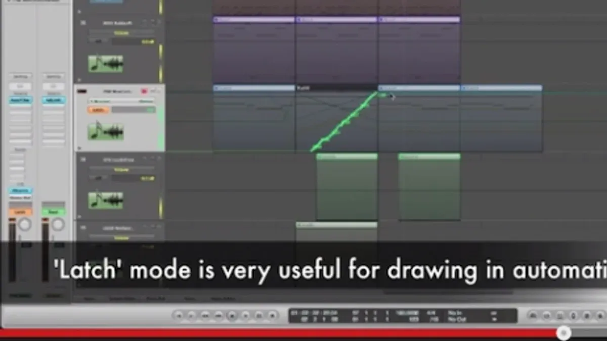 User drawing automation in Logic Pro on a Mac screen showing automation curves