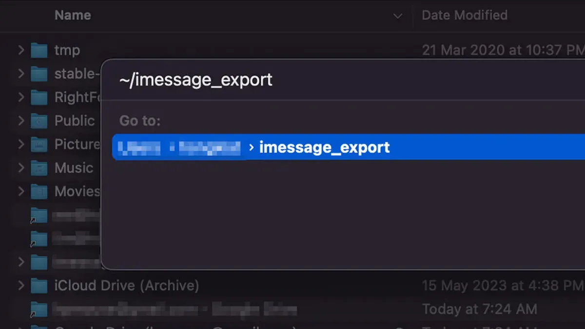 MacBook displaying chat history in Messages app ready for export on Mac