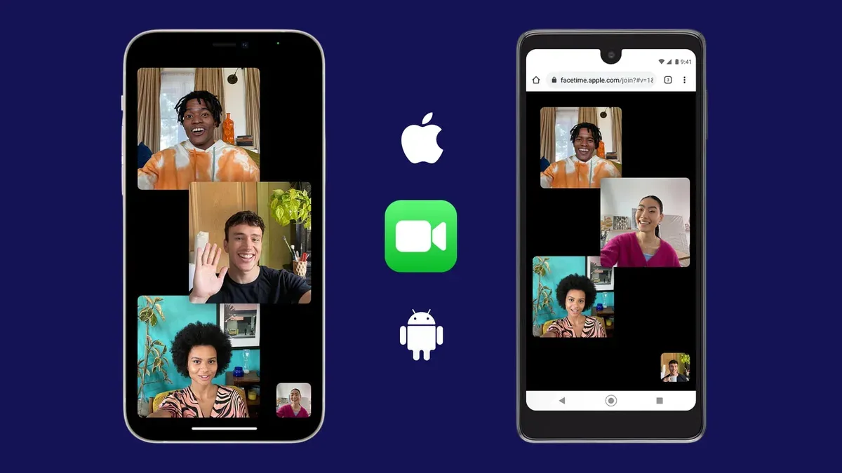 User making a FaceTime call on Mac with Android users using FaceTime on Mac