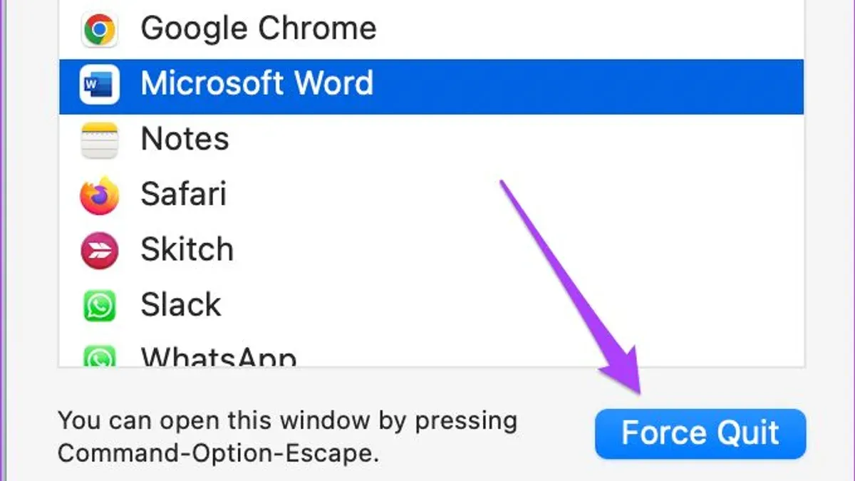 Fix Microsoft Word not responding on Mac with troubleshooting steps on screen