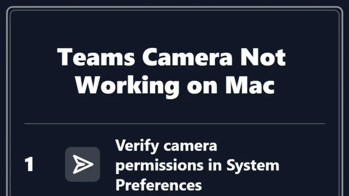 User fixing Microsoft Teams camera not working on Mac during video call