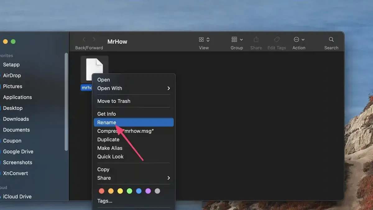 How to open.msg file on Mac shown on MacBook screen with email attachment visible