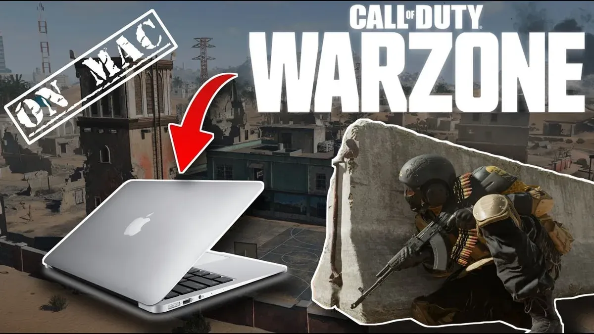 iMac M4 running Call of Duty Warzone showing gameplay on screen