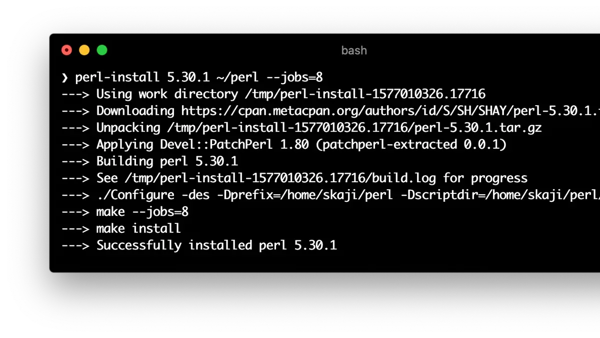 Mac laptop displaying Terminal window with commands for how to install Perl modules on Mac