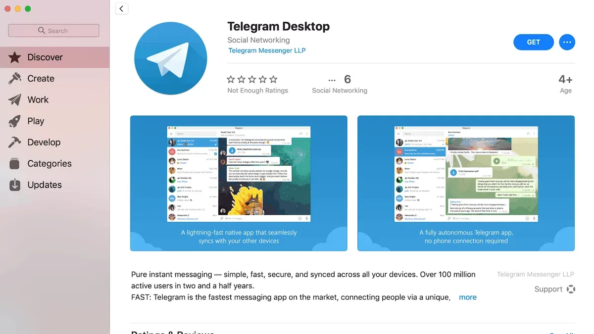Installing Telegram on Mac showing the app installation process on a MacBook screen