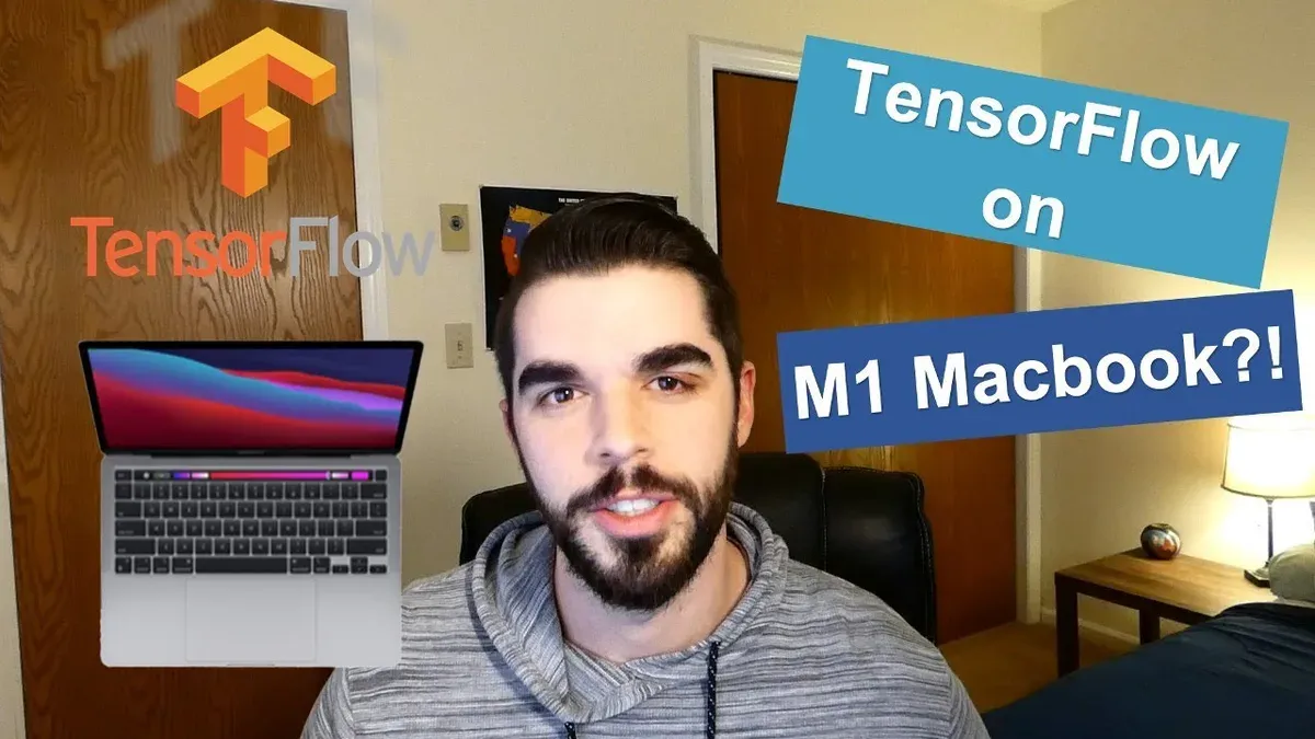 How to install TensorFlow with Metal on Mac shown on MacBook screen