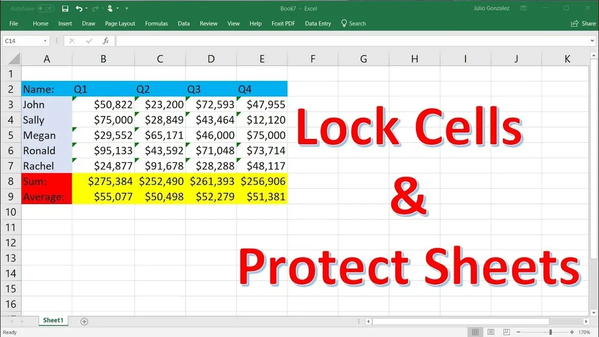 How to lock a sheet in Numbers on a Mac laptop screen