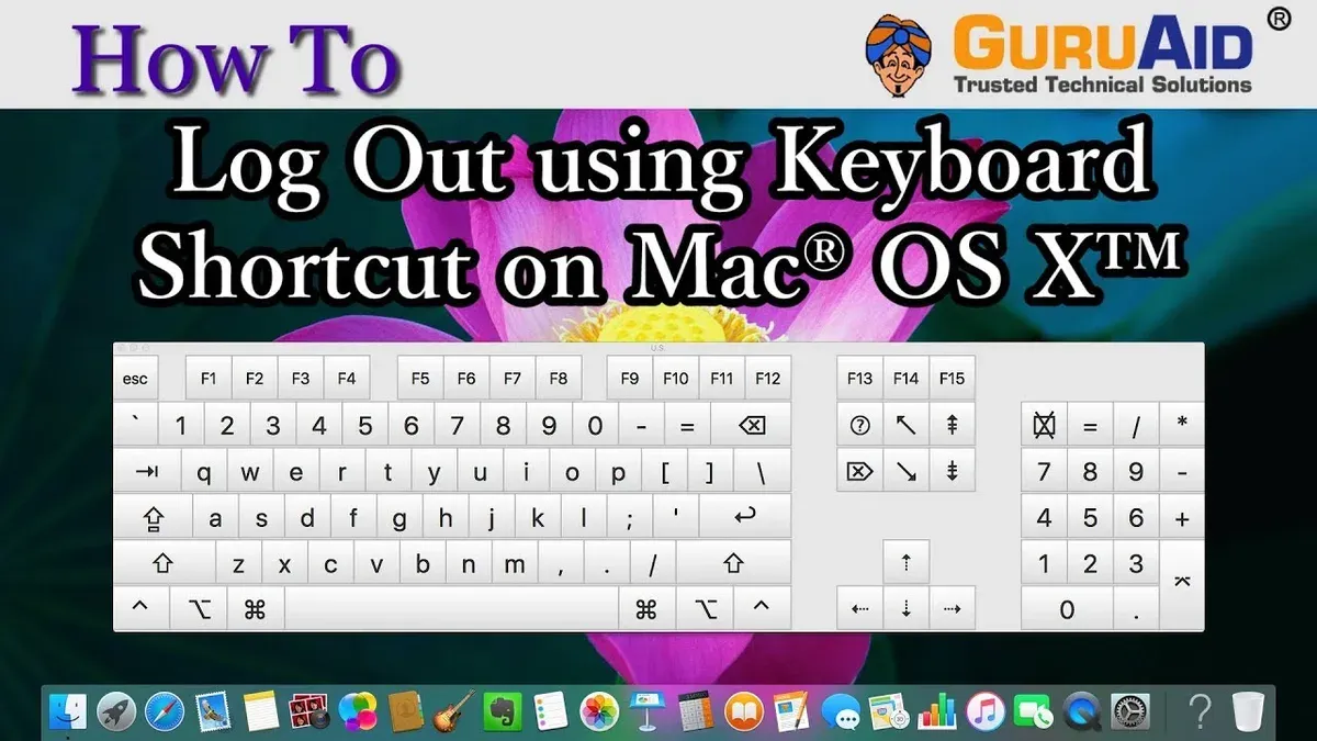 Person pressing Mac keyboard shortcut to log out instantly on a laptop