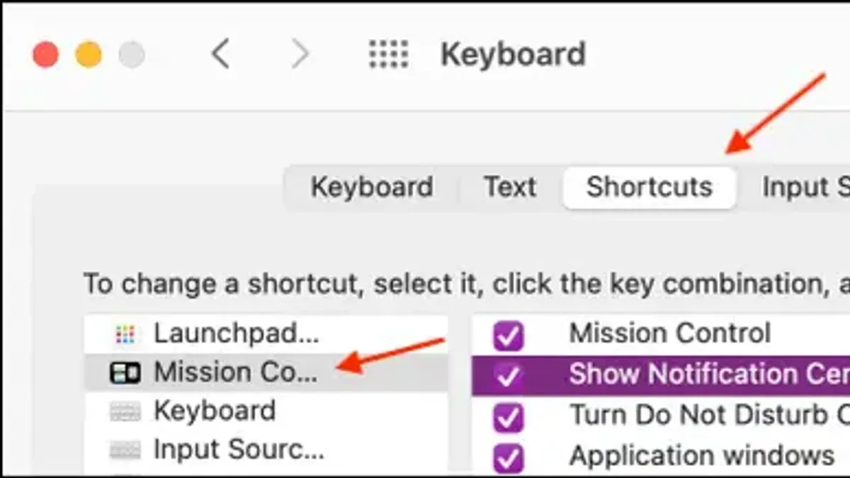Mac keyboard shortcut to open Notification Center shown on MacBook screen