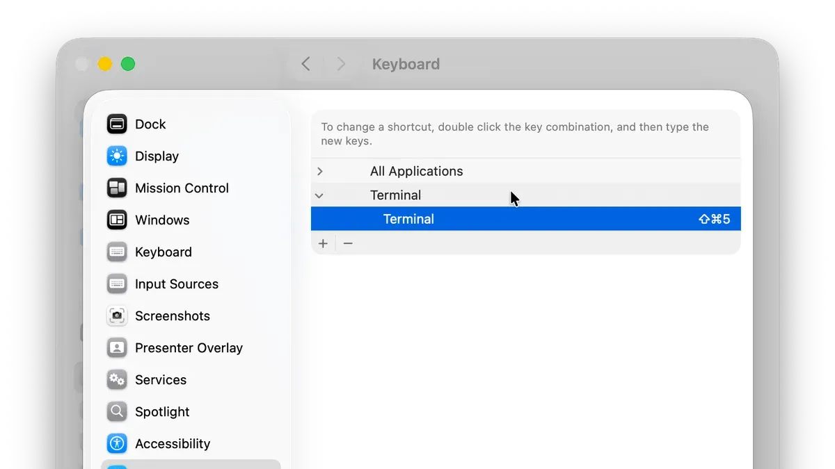 Mac keyboard shortcut to open Terminal quickly shown on MacBook screen