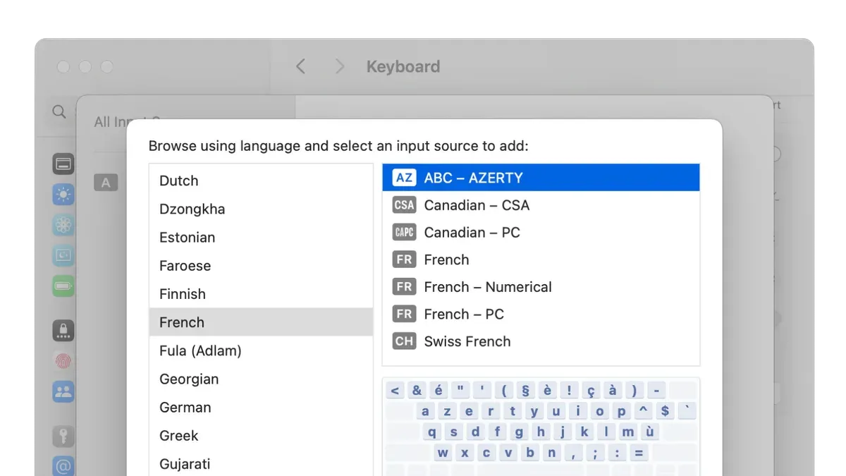 Mac keyboard shortcut to switch input language shown on MacBook screen