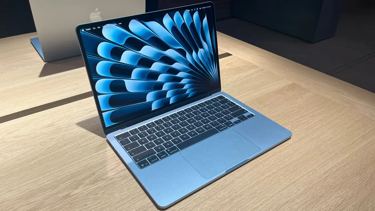 MacBook Air 15 inch M5 review 2026 showing laptop on desk with user
