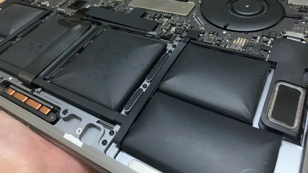 MacBook Pro M1 Pro battery swelling causing bulging bottom case