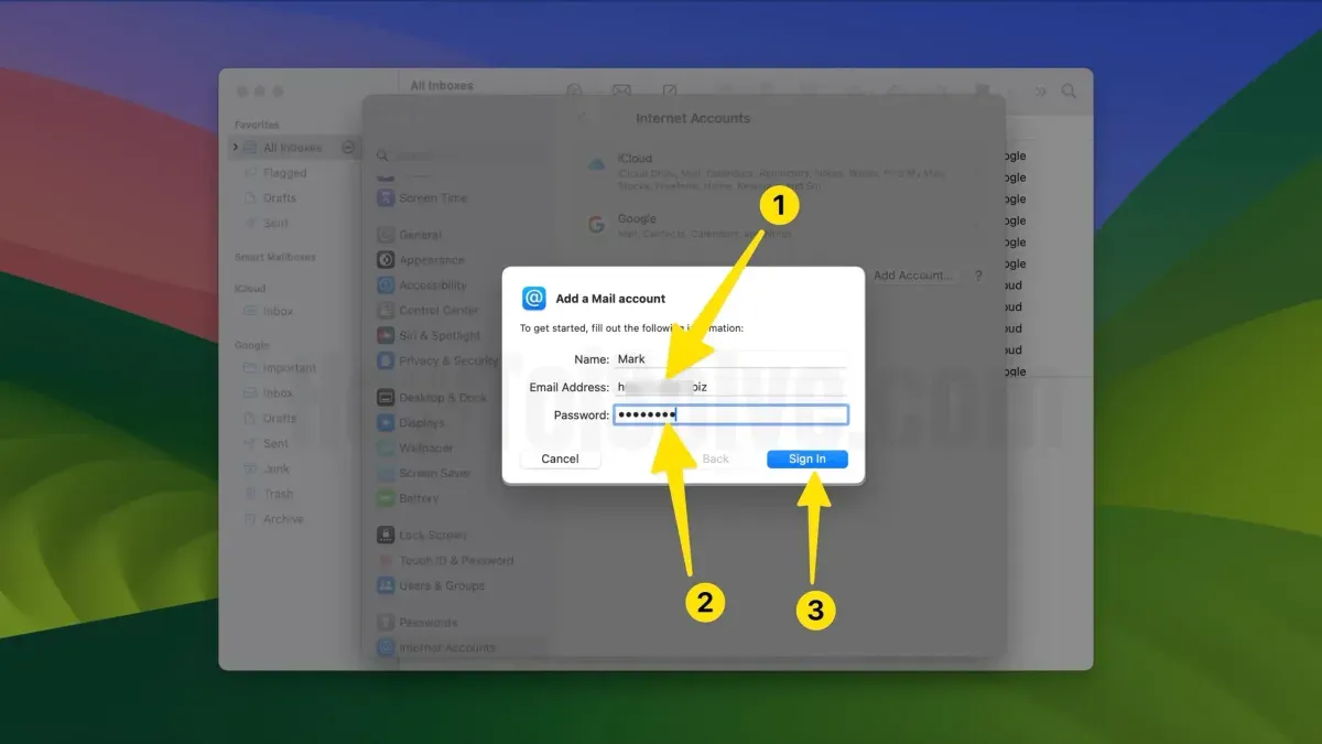 MacBook screen showing Mail app repeatedly asking for password on Mac fix