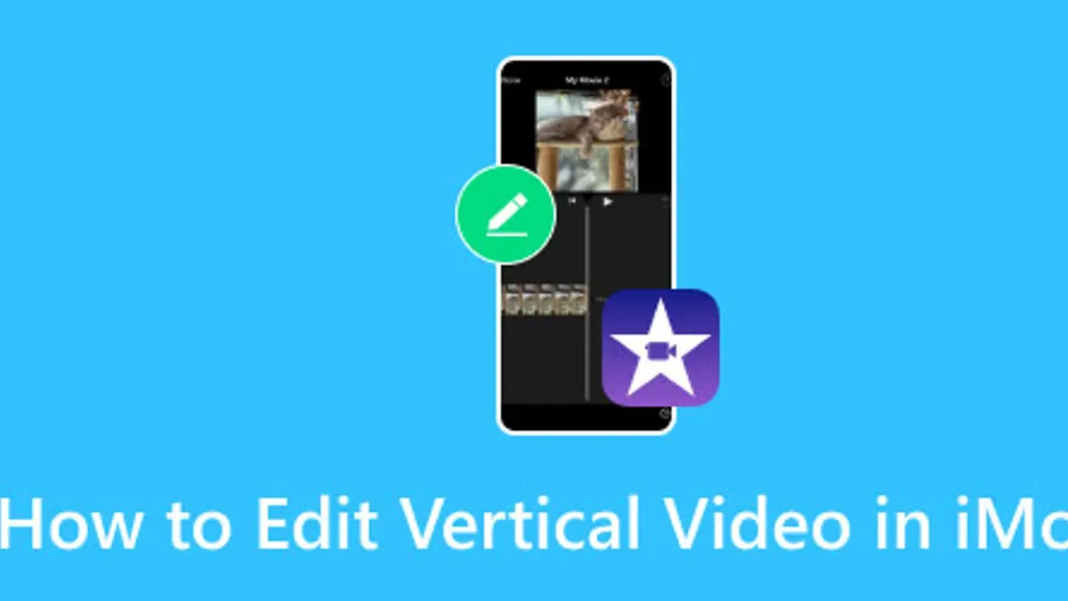 Person editing a vertical video for Instagram in iMovie on a laptop screen