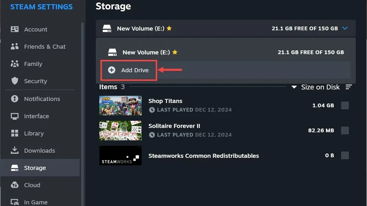 How to move library to external drive in Steam on Mac showing external drive connected to MacBook