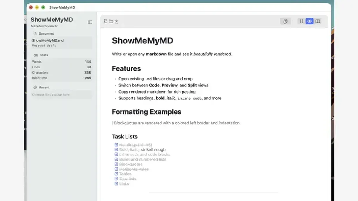 User opening and editing a.md file on Mac with a Markdown editor visible on screen