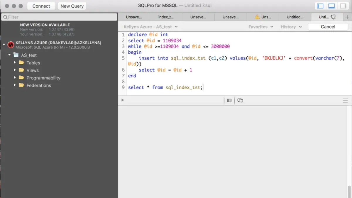 MacBook displaying SQL code and database management tools showing how to open.sql file on Mac