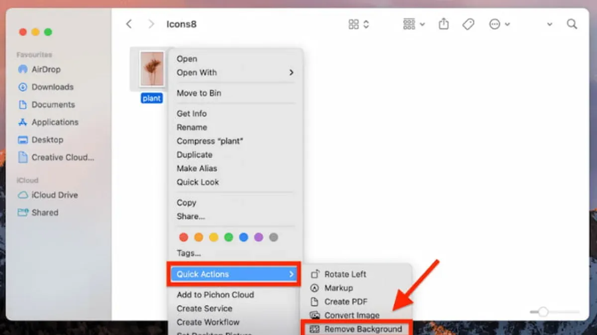 Mac screen showing how to remove background items on Mac with editing app and clean desktop