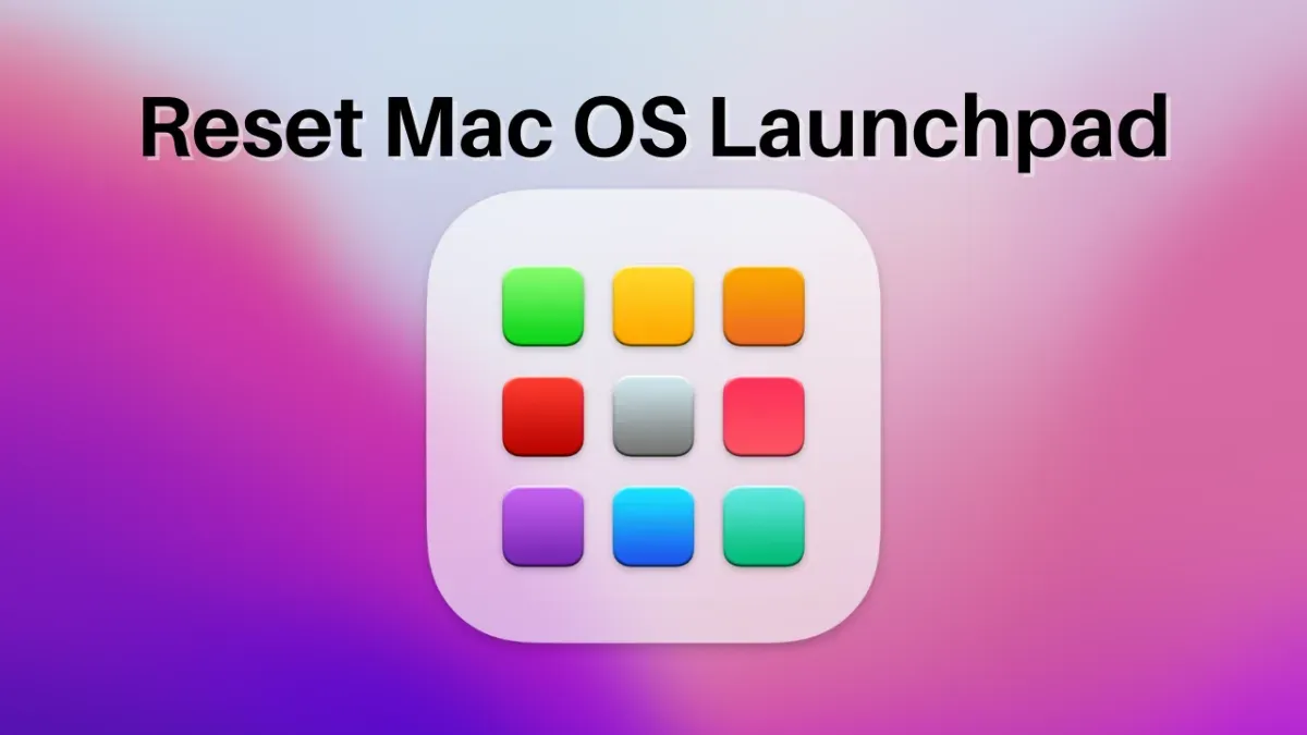 Mac Terminal window displaying commands to reset Launchpad on Mac