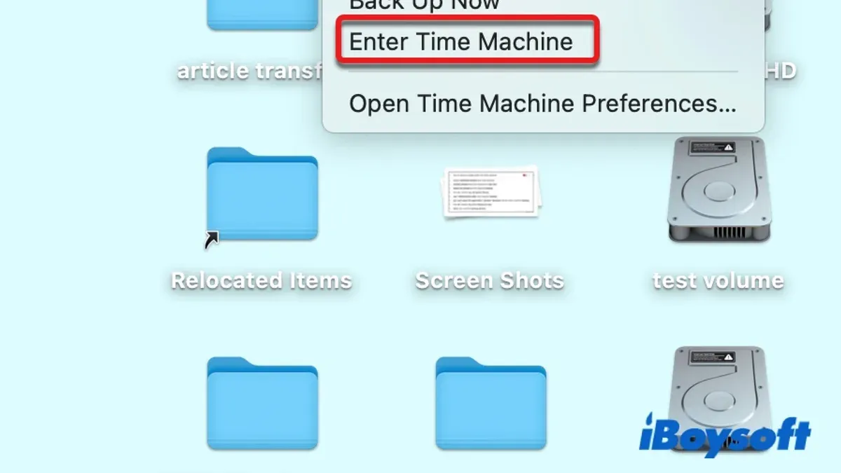 MacBook screen displaying how to restore a single file in Time Machine on Mac