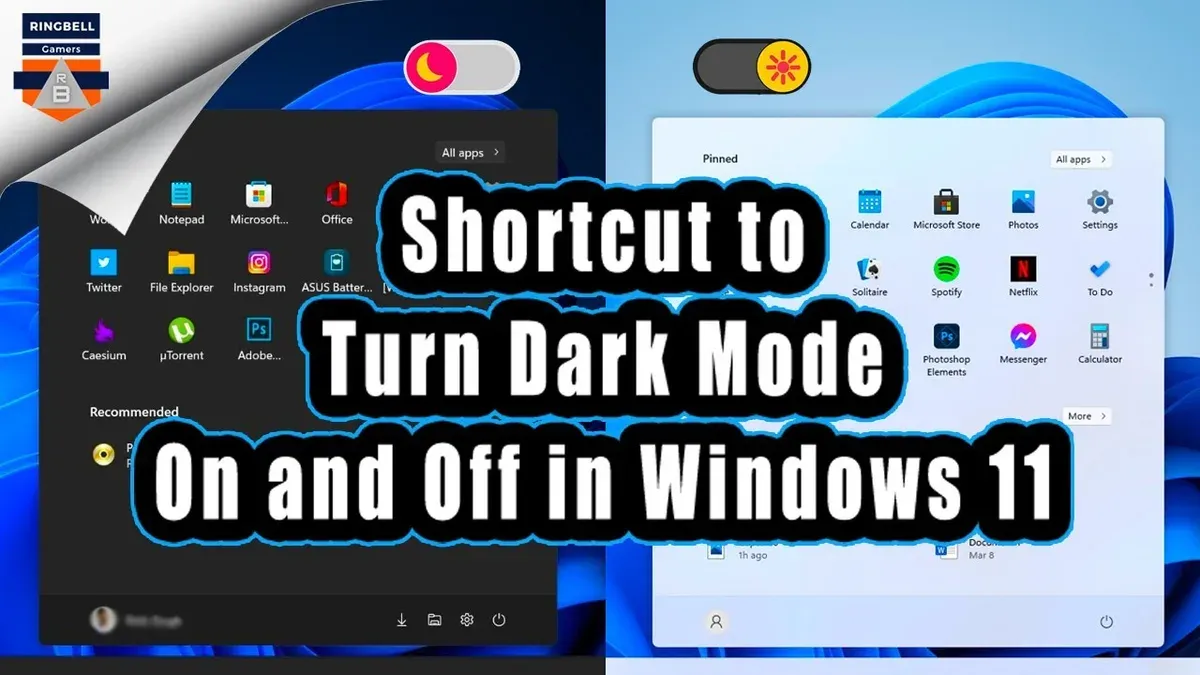 Person toggling dark mode with a shortcut in Shortcuts app on iPhone
