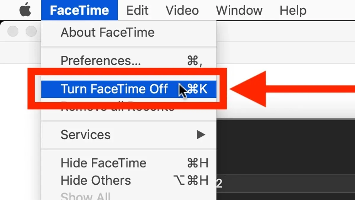 User turning off FaceTime on Mac in FaceTime on Mac settings screen