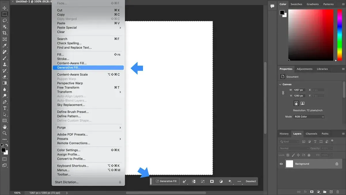 Using Generative Fill in Photoshop on Mac for precise photo editing