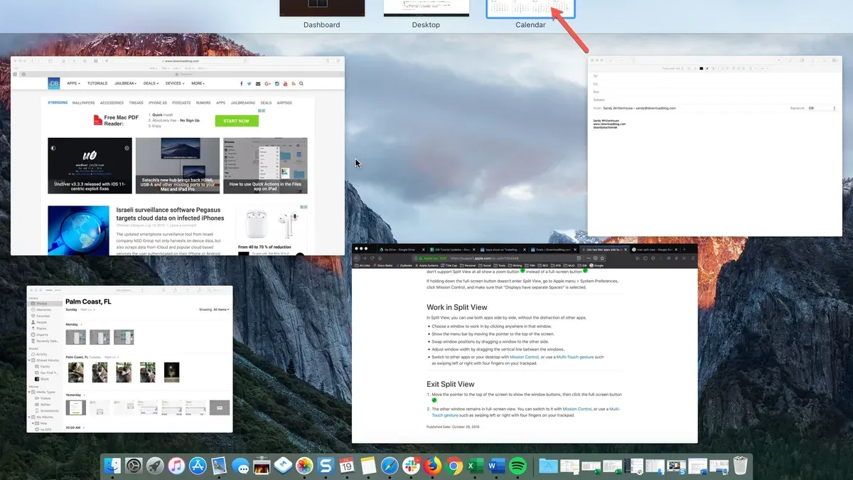 MacBook screen showing how to use Split View on Mac with two app windows side-by-side