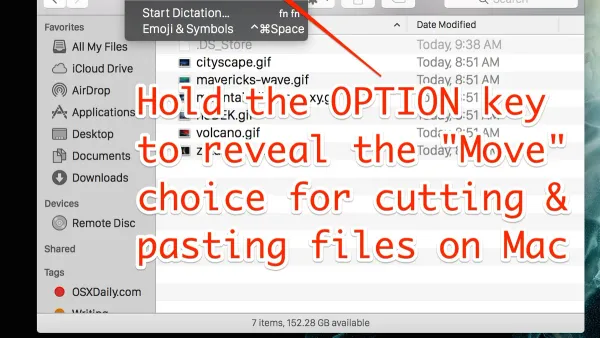How to cut and move files in Finder on Mac using keyboard shortcuts