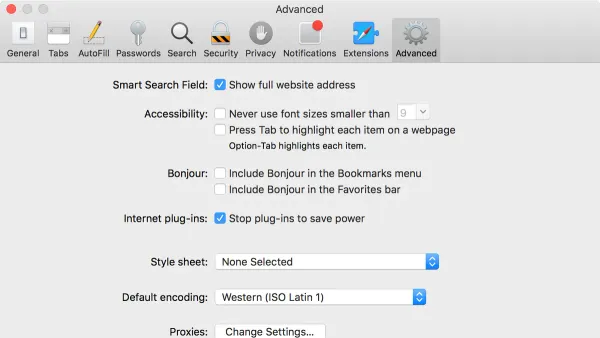MacBook displaying Safari with the Develop menu enabled on screen