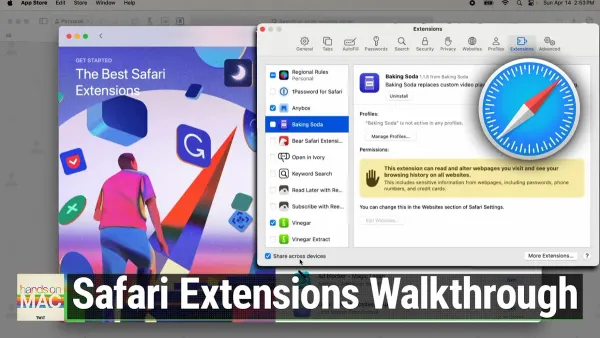 User installing Safari extensions in Safari on Mac and iPhone for enhanced browsing