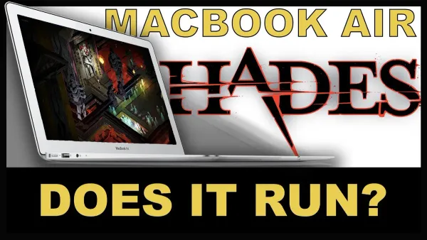 MacBook Air M3 running Hades 2 showing gameplay performance on screen