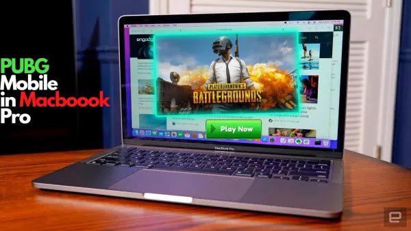 MacBook Air M3 running PUBG gameplay showing performance and compatibility