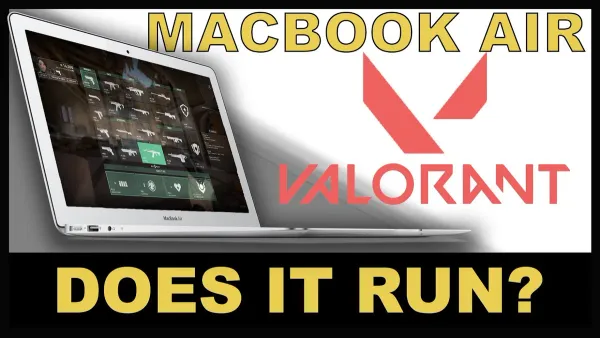 MacBook Air M3 running Valorant gameplay showing gaming performance