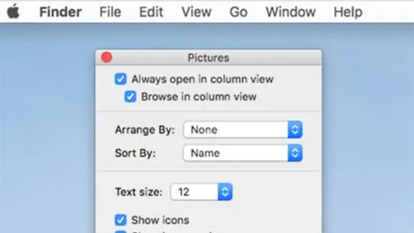 MacOS Finder window demonstrating how to use column view in Finder for faster folder navigation