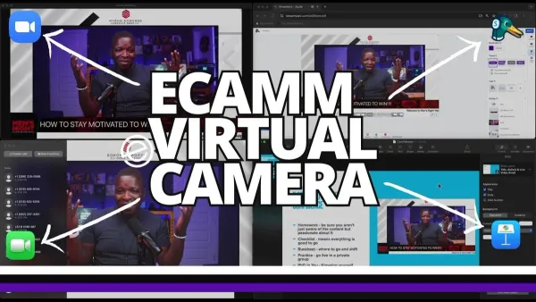 How to add live camera video in Keynote shown on laptop during presentation