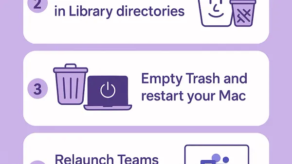 How to clear cache in Microsoft Teams on Mac displayed on a MacBook screen