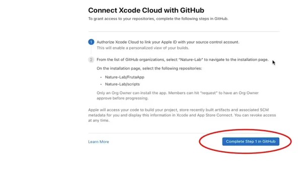 Developer connecting Xcode to GitHub in Xcode on a Mac laptop