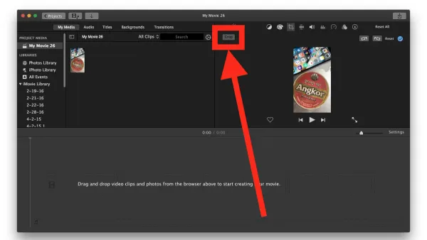 Person cropping a video in iMovie on MacBook showing how to crop a video in iMovie