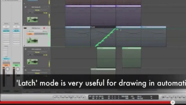 User drawing automation in Logic Pro on a Mac screen showing automation curves