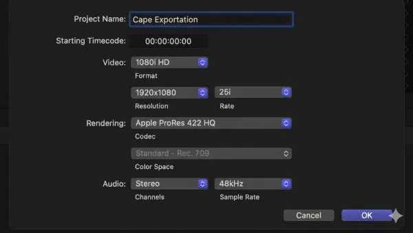 Exporting ProRes in Final Cut Pro on a Mac computer screen